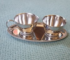 WMF Cromargan Zucker-Milch-Set mit Tablett, Vintage