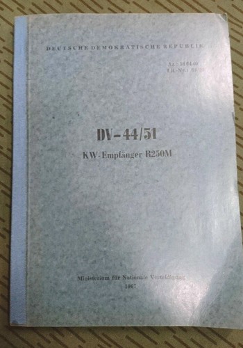Nva vorschrift 51 - vorschrift, dv-44/51