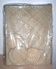 B- WARE - 12 teiliges- Platzset aus Bambus -Platz Tischset Untersetzer Holz Bali