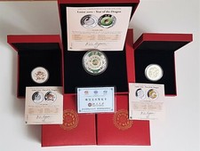 Münzen 3 er Set - Lunar- Jahr des Drachen 2012 