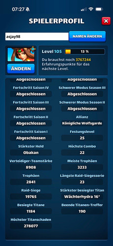 Empires puzzles ios account - &,