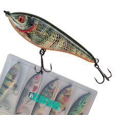 ✅ELBFANG Jerkbait Set | Hecht Köder | 5 Stück / 90mm / 21g / Wobbler Set 
