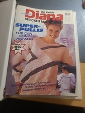 Die kleine Diana 11 Hefte 1988 1990 im Ordner Stricken Handarbeit 