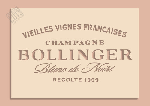 Schablone champagner retro - champagner,