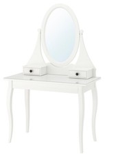 IKEA: HEMNES Frisiertisch mit Spiegel und Hocker, weiß, 100 x 50 cm