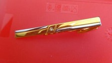Designer KRAWATTEN KLAMMER(2), Chrom + vergoldet?, sehr elegant, neu + unbenutzt