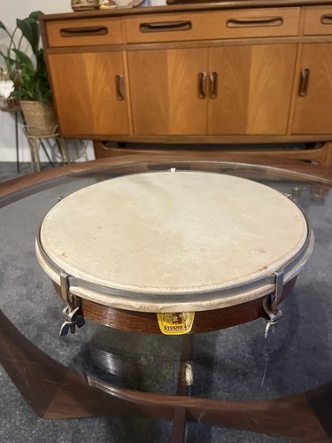 Vintage teak rahmentrommel - vintage,
