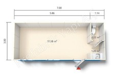 7mx3m Bürocontainer