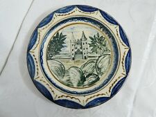 Antiker Keramikteller, Sammelteller, Wandteller handgemalt, Unterglasurdekor