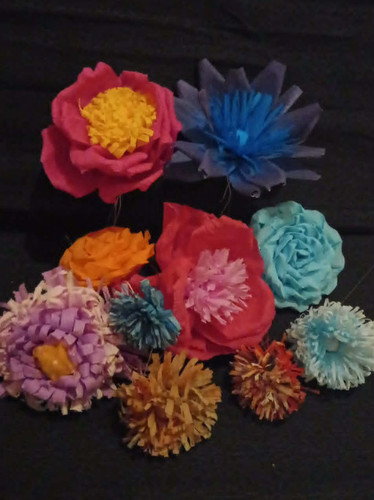 Krepprosen krepp papier - ,
