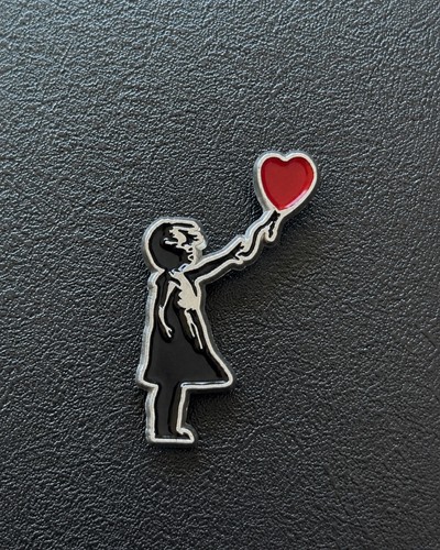 Mädchen mit herzballon pin - mit,