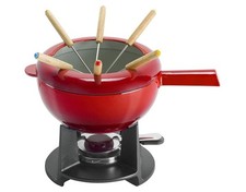 ZWILLING Fondue-Set Gusseisen Fonduetopf Fonduezubereiter Fondue rot 20 cm