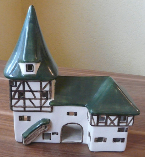 Keramik lichthaus fachwerkhaus - keramik,