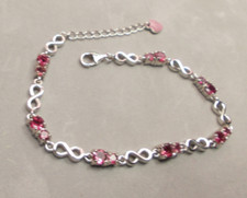 Granat - Armband,  Sterlingsilber 925