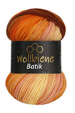 Wollbiene Batik Wolle fantastischer Farbverlauf 100g Multicolor Strickwolle