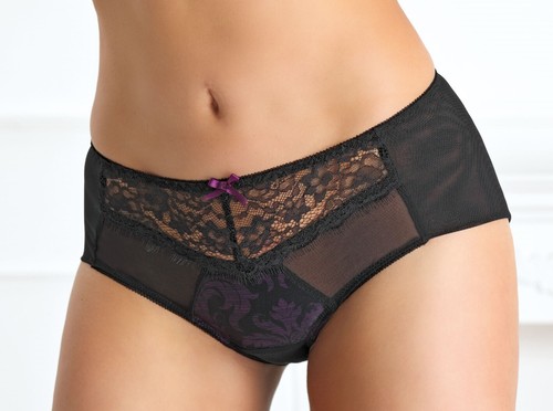Nessa slip panty schwarz lila - panty,