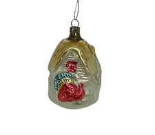 Glasornament haus mit - glasornament,
