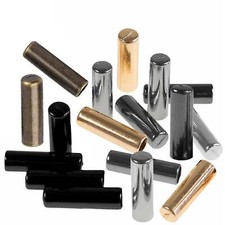 10 Kordelenden Metall Endstück 5x17mm für 4mm Kordel, Farbwahl - Schnur rund