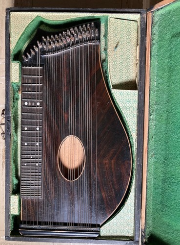 Zither braun schwarz mit - braun/schwarz,