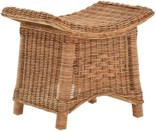 Rattan fußhocker geschwungene - rattan,