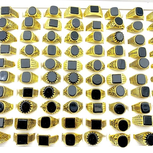 30stk herrenringe silber gold - herrenringe, silber/gold