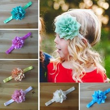 Haarband mit Blume Blüte Baby Mädchen Haarschmuck Stirnband Elastisch Gummi Band