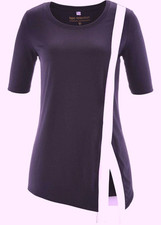 Longshirt Gr. 40/42 Dunkelblau Damen Shirt Top Bluse Tunika Oberteil Neu