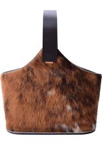 Maxx Factory Kaminholztasche Homebag Balou kuhfell Wollfilz bis 10kg Traglast