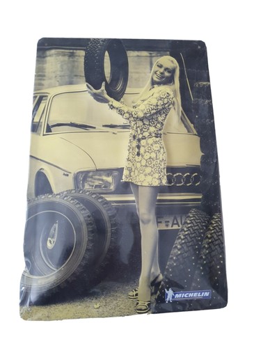 Michelin blechschild frau audi - michelin,
