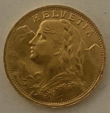 Münze Schweiz 20 Franken L