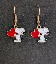 Haken Ohrringe "Snoopy Herz"