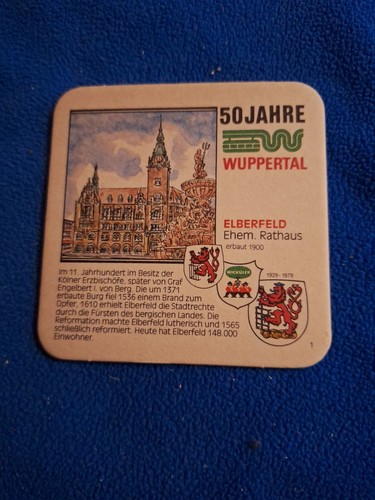 Bierdeckel elberfeld rathaus - elberfeld,