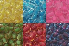 20g Rocailles 4mm Perlen Klar mit Farbeinzug 6/0 Glasperlen Farbauswahl