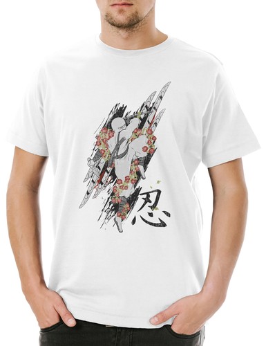 White ninja herren - white, t-shirt