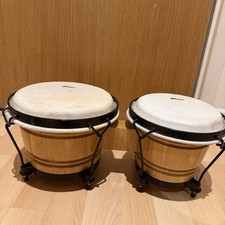 Tiger Wood Bongo Drums - 6 & 7