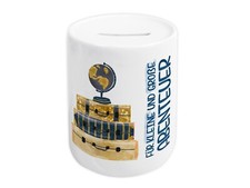 Spardose Koffer mit Spruch |