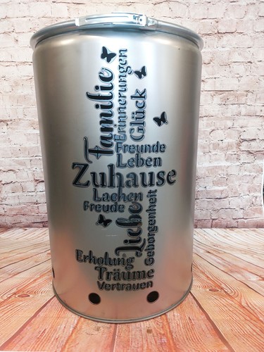 Feuertonne mit familie - feuertonne,