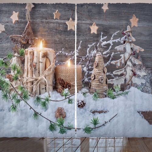 Weihnachten rustikale gardine - weihnachten,