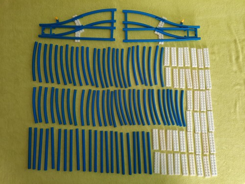 Lego konvolut blaue schienen - -,