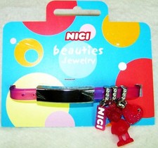 Nici armband transparent - transparent, pink