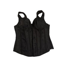 Damen  Corsage  Korsett Vintage Burlesk Schnürung 4XL schwarz Sexy Bustier Weste