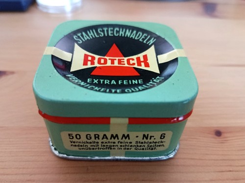 Vintage blechdose roteck - vintage,