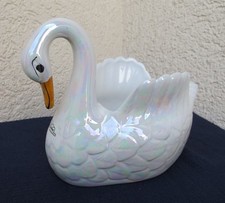 Schwan Steinzeug Keramik o. Porzellan Schale Portugal 22 x 14 x 18