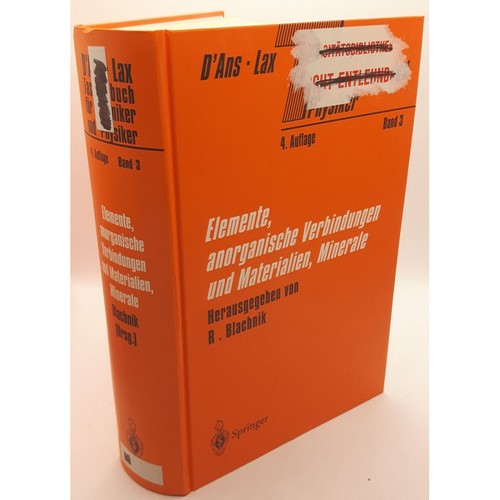 Taschenbuch für chemiker - taschenbuch,
