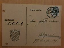 Beleg Postkarte Dienstmarke Forst Forstamt Kulmbach