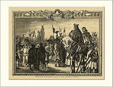 KÖLNER DOM DOMFEST NEUMARKT FESTZUG REITER SOLDATEN KÖLN HOLZSTICH M 24*