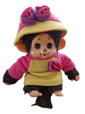 YOHO Japan Monchhichi Monchichi Mädchen mit Kleid und Hut Girl Schlafaugen