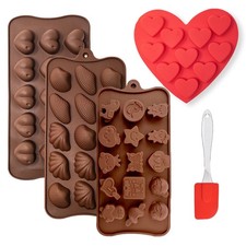 5er Set Silikon Backformen Pralinenform Schokoladenform Eiswürfelform Förmchen