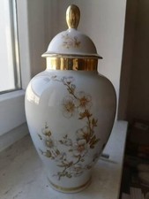 Vohenstrauss Seltmann Porzellan Vase Urnenvase mit Deckel +Teller