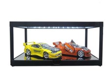 Vitrine schwarz + Beleuchtung